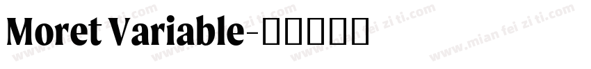Moret Variable字体转换